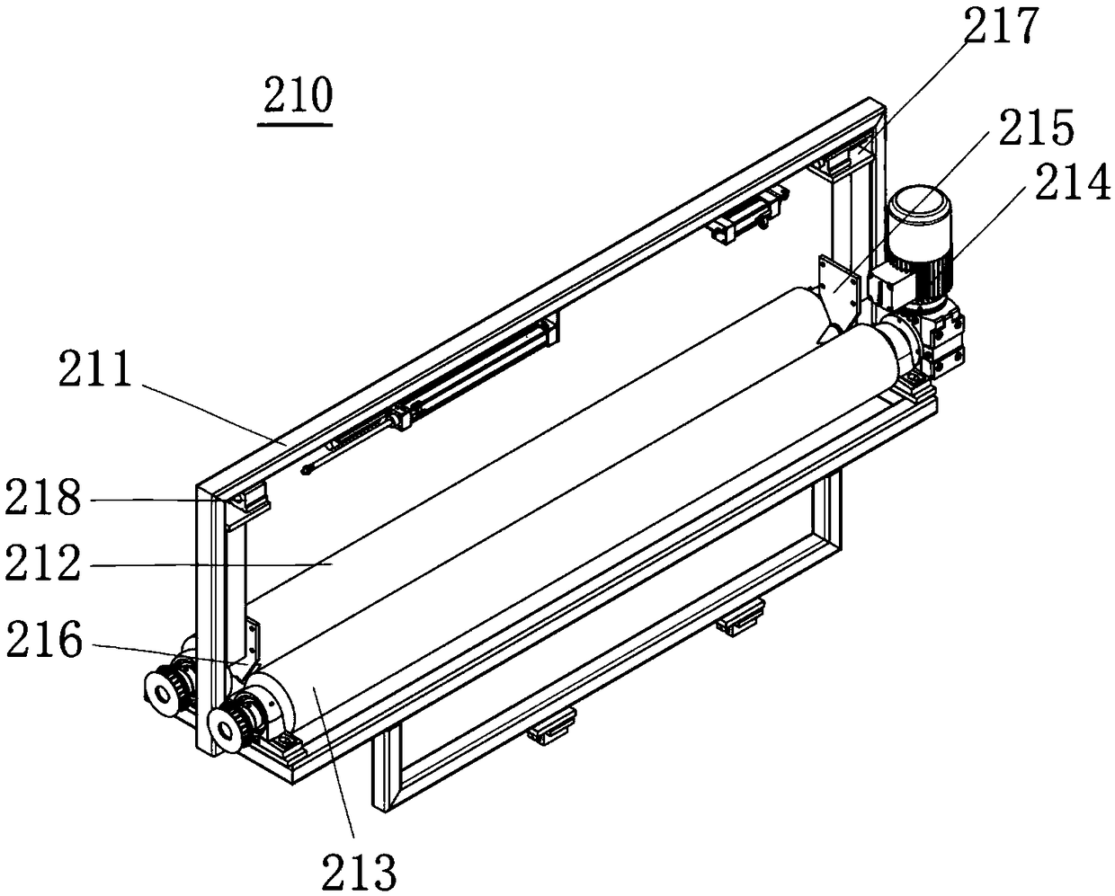 Large package cloth shunt rolling, labeling and roll sealing system and method