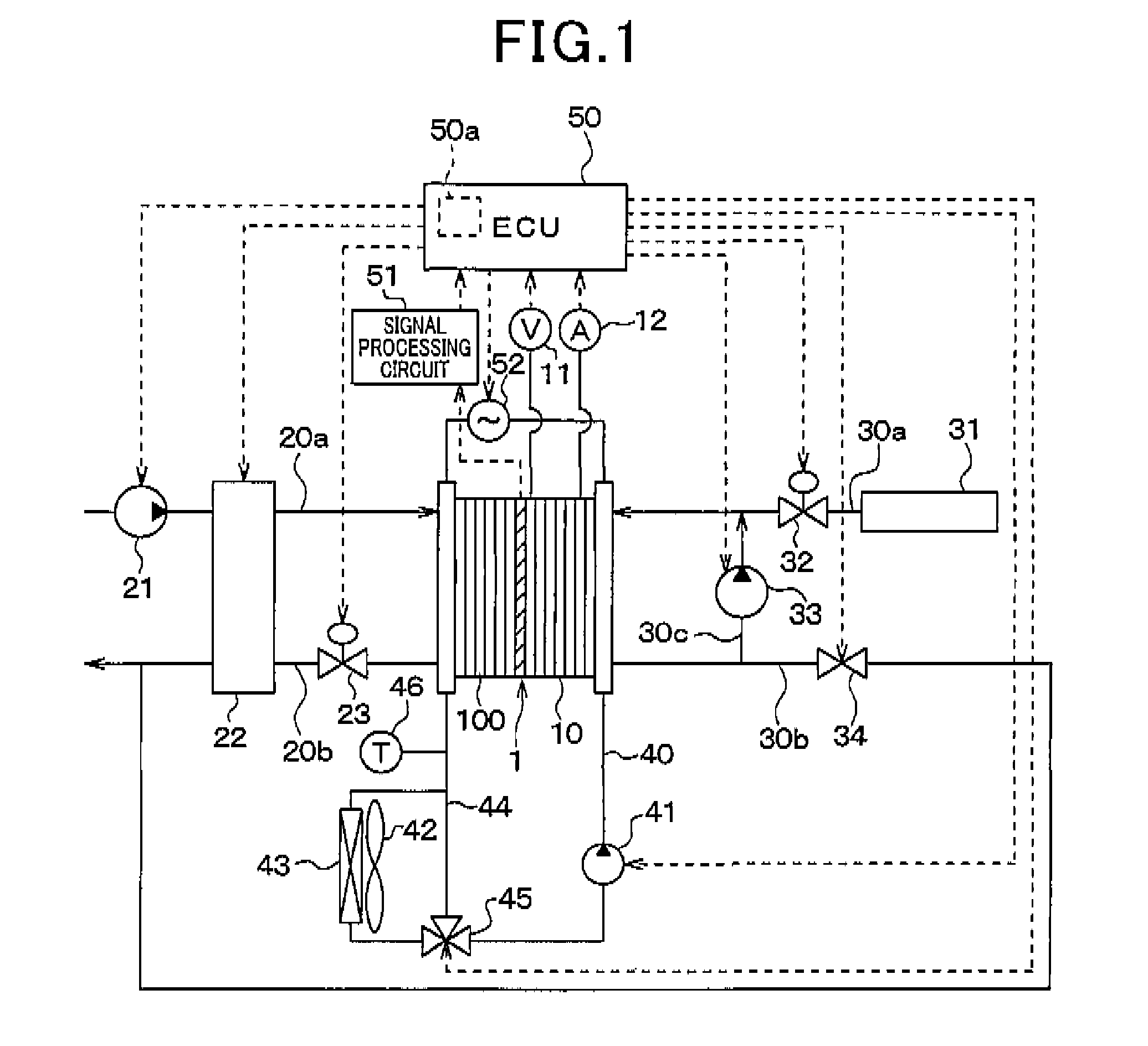 Fuel cell system capable of performing gas purge to adjust amount of water therein