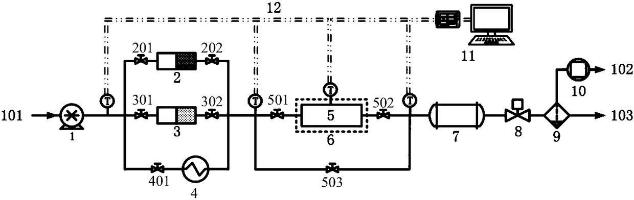 A supercritical water flooding oil simulation device and method