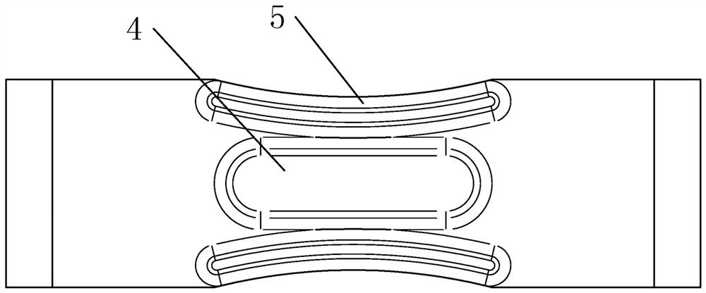 Side-leakage-proof absorption body for hygienic products