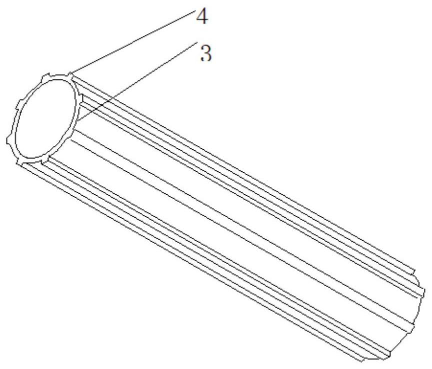 Three-dimensional braiding ribbed tube process and ribbed tube