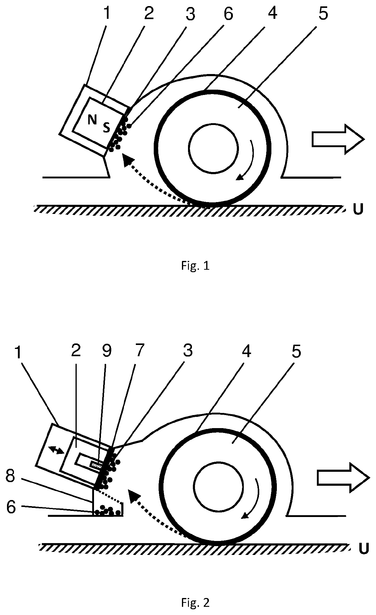 System for reducing dust emissions resulting from tire abrasion