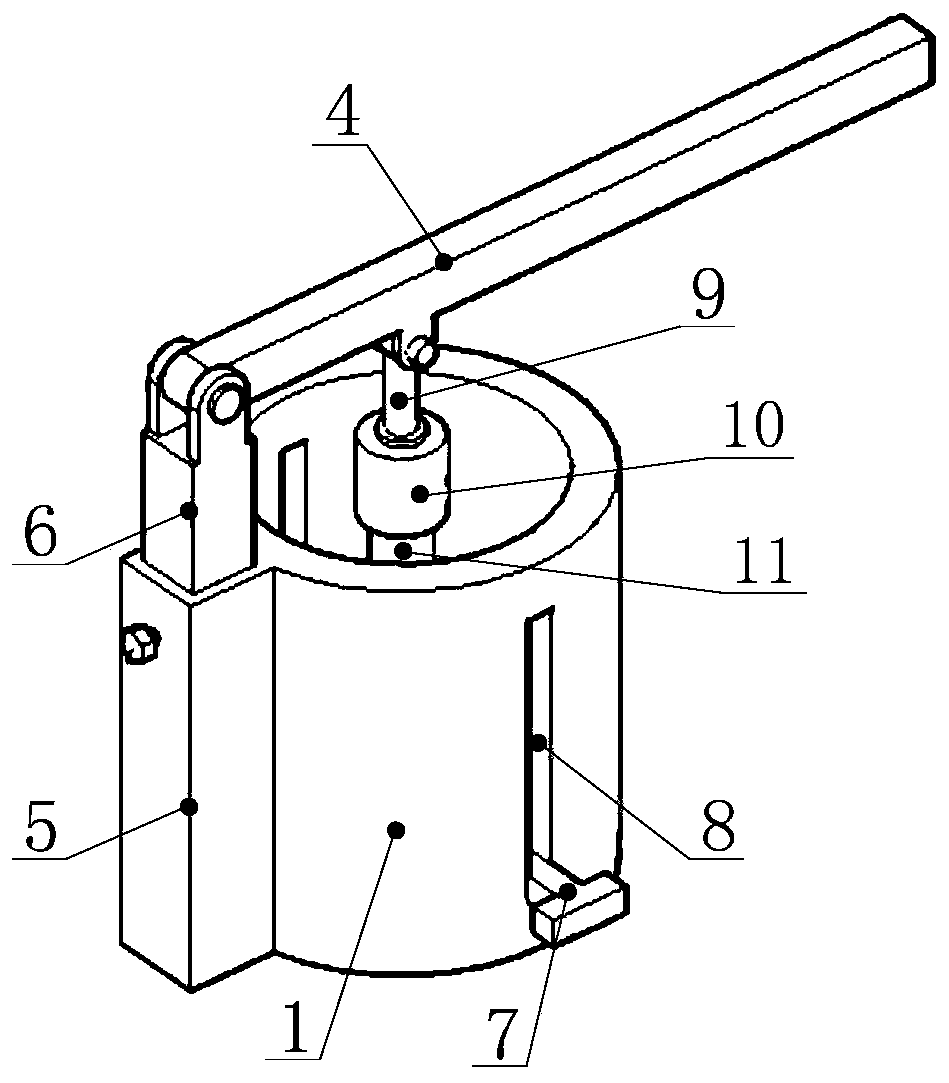 Flue gas sampling probe filter element disassembling device