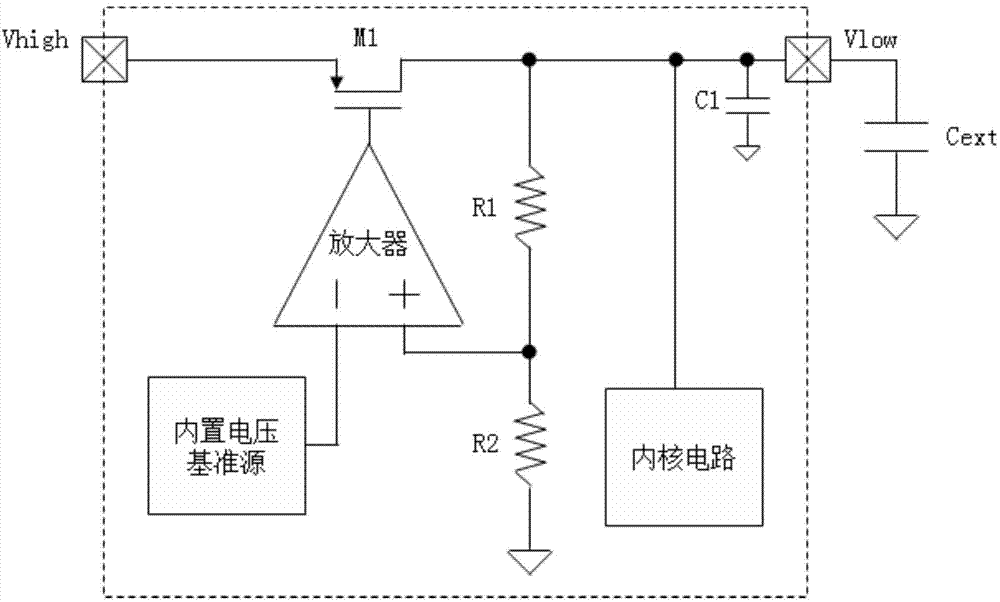 LDO (low dropout regulator) circuit with external capacitance detecting function