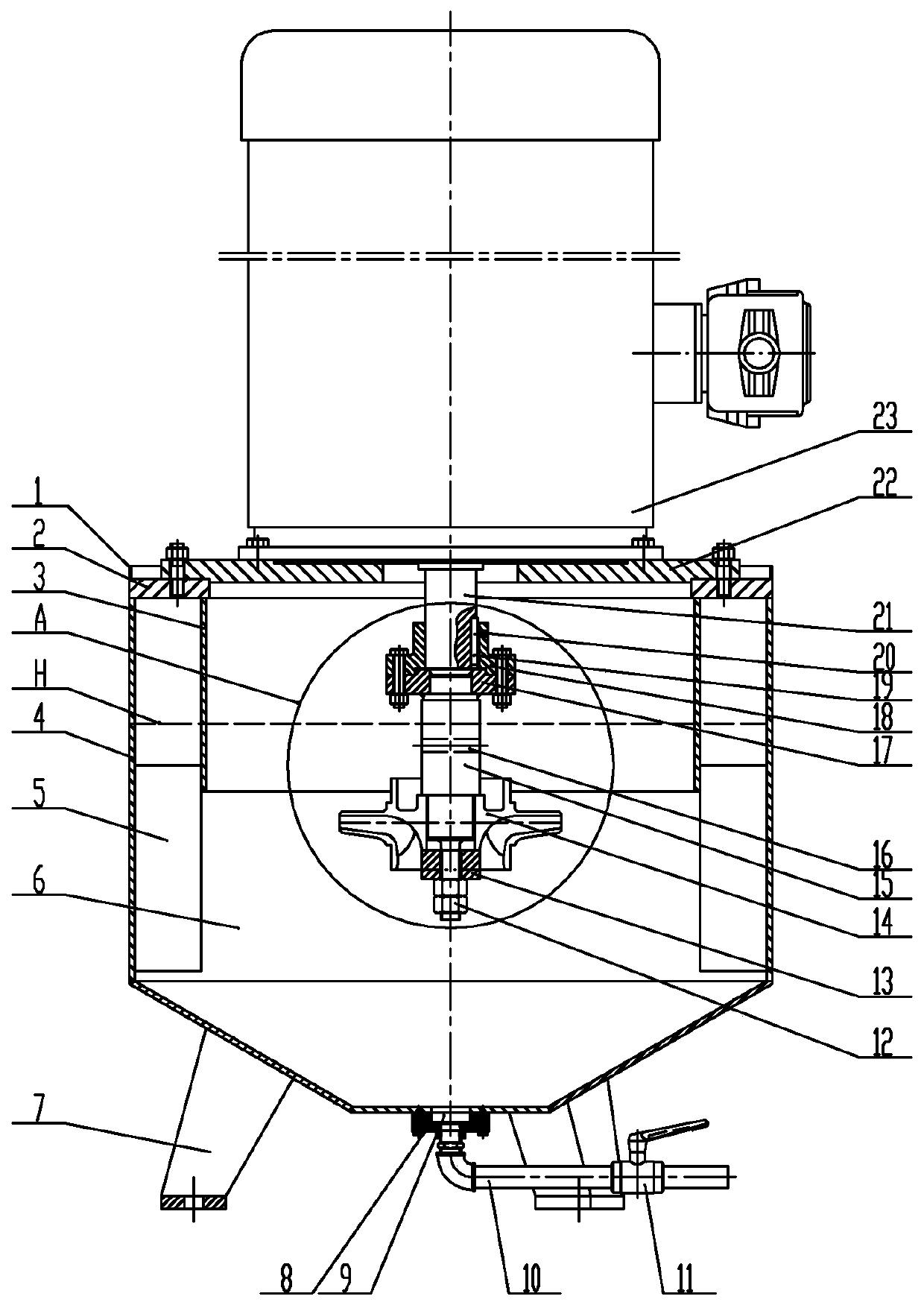 Centrifugal pump impeller hydraulic grinding device