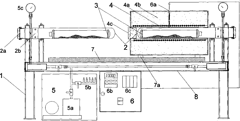 Reciprocating type high-temperature synthesizing device