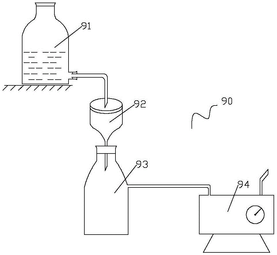 Detection device for wax content in synthesis gas