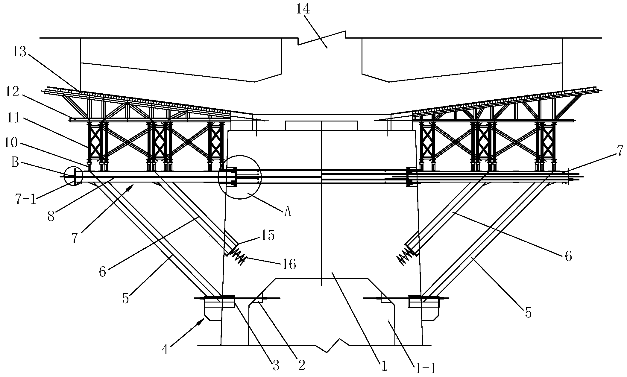 Corbel bracket for cast-in-place concrete construction at top of bridge pier