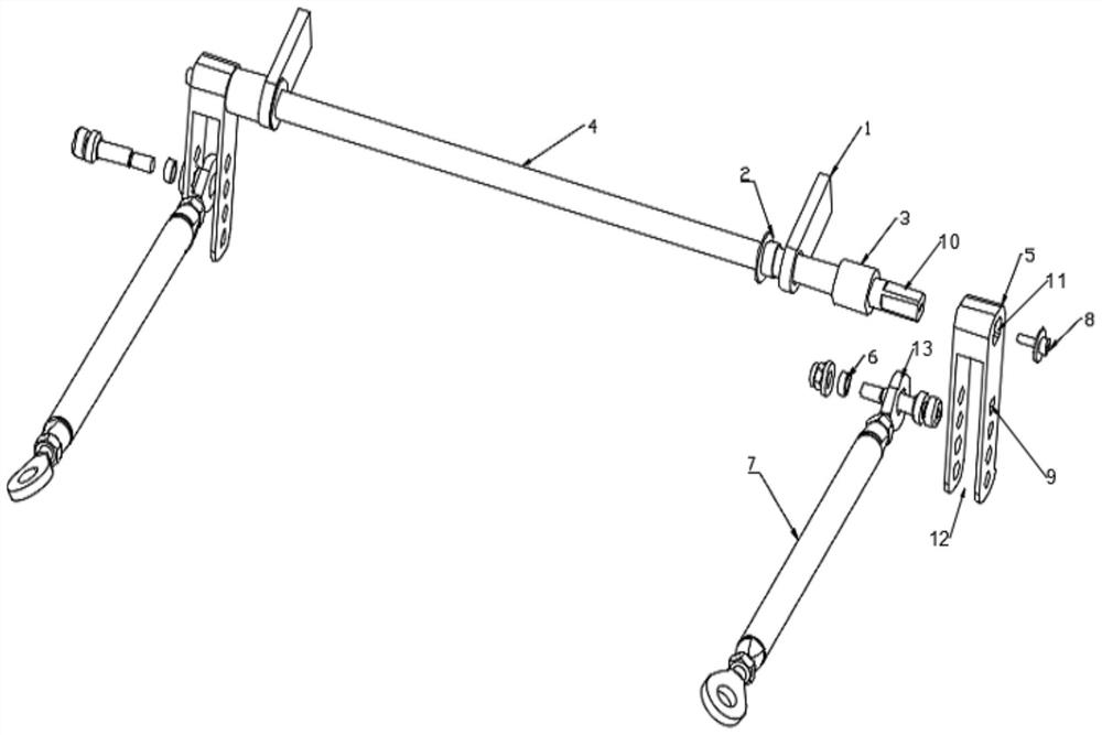 Anti-roll bar structure of double-wishbone suspension of FSAE racing car