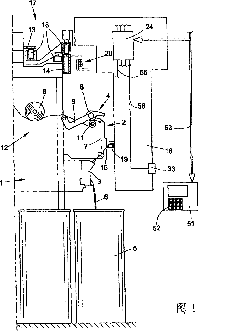 Service assembly for a textile machine which produces crosswound bobbins