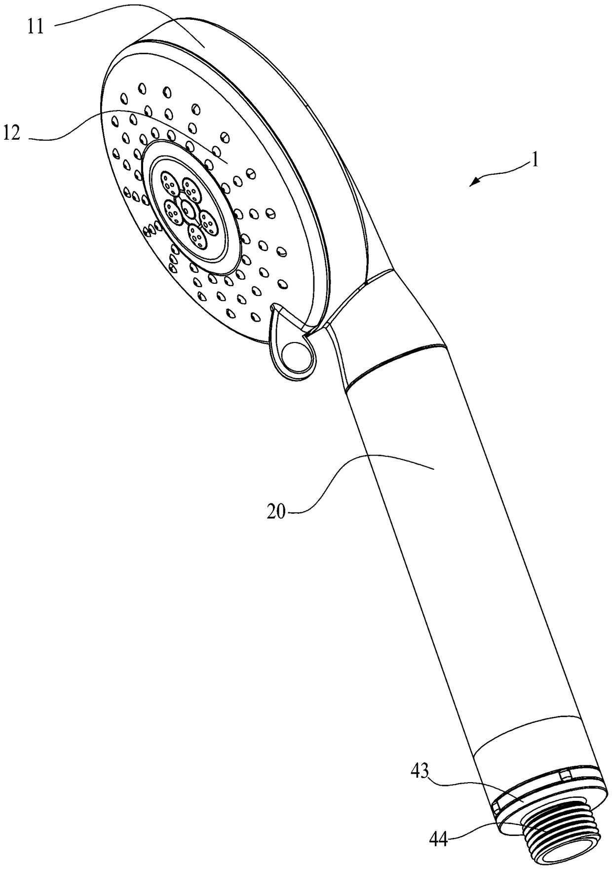 Shower head and cleaning device provided with same