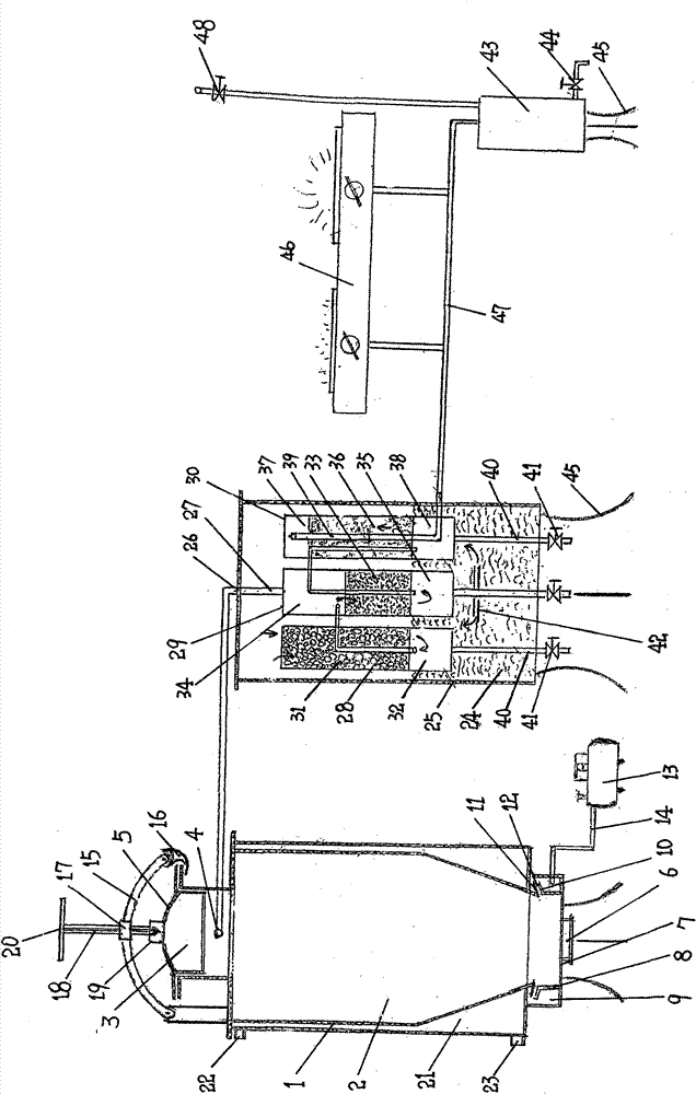 High purity biomass gas preparation heat supply and gas storage device