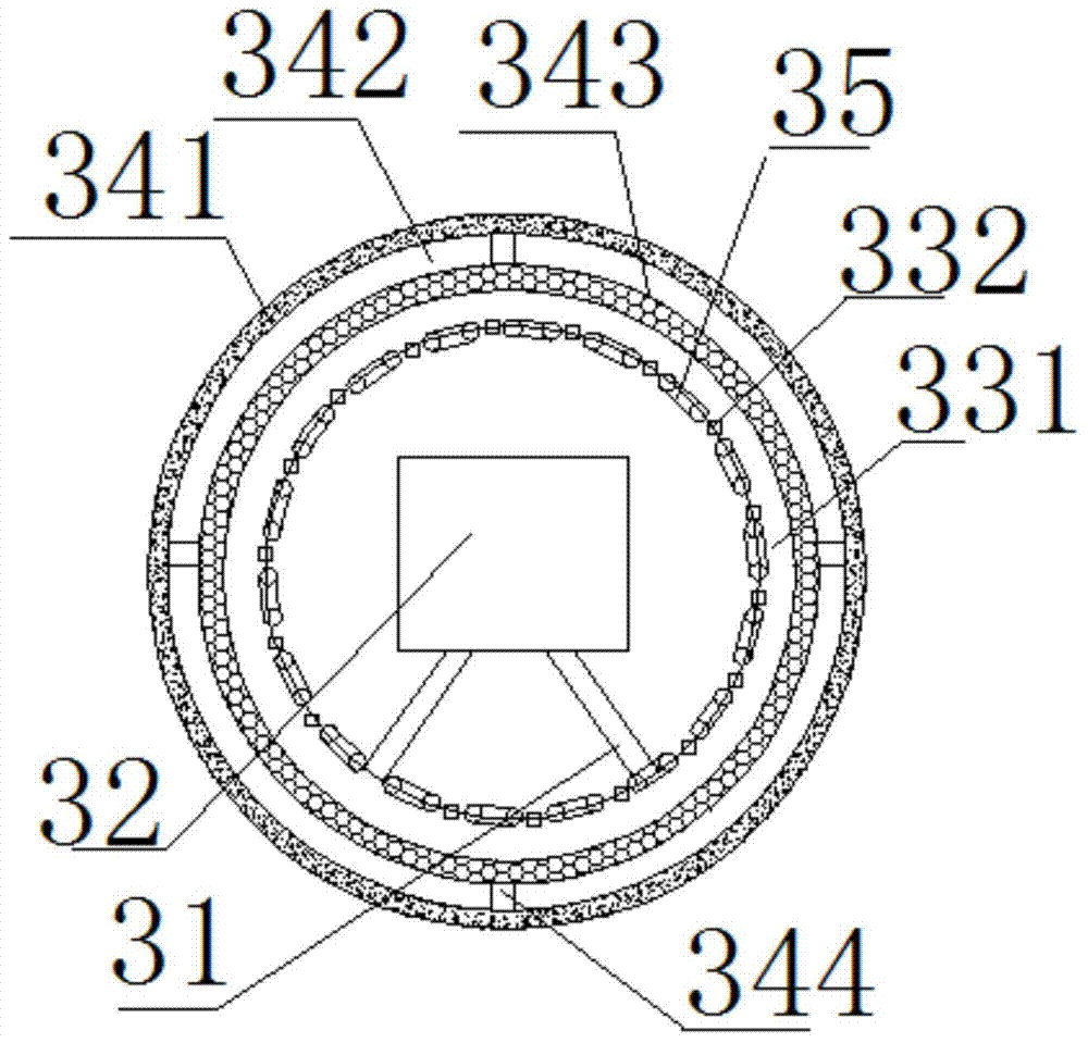 A self-opening and closing anti-corrosion shower purification observation monitoring three-chamber vacuum furnace