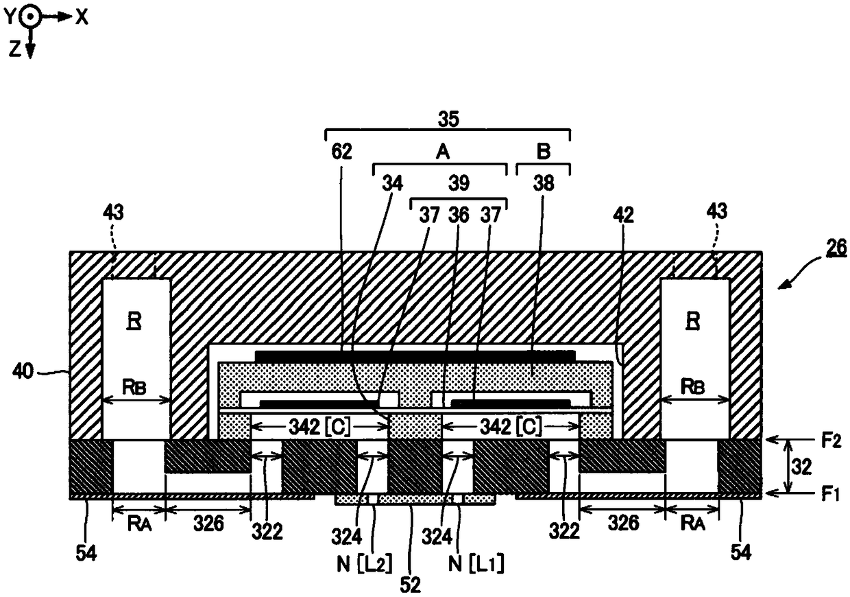 Piezoelectric device, liquid discharging head, and liquid discharging apparatus