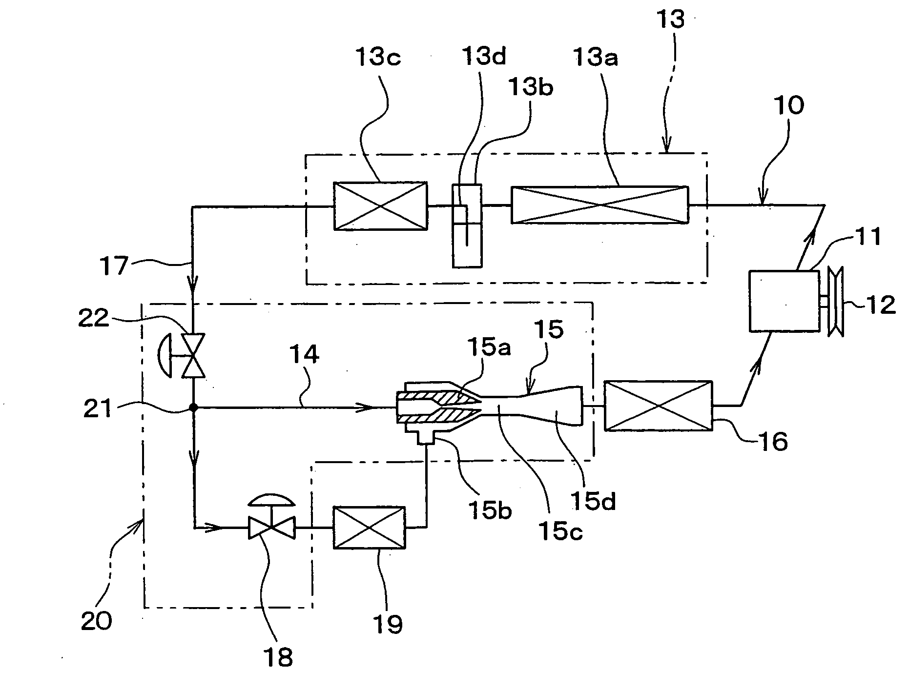 Refrigerant cycle device with ejector
