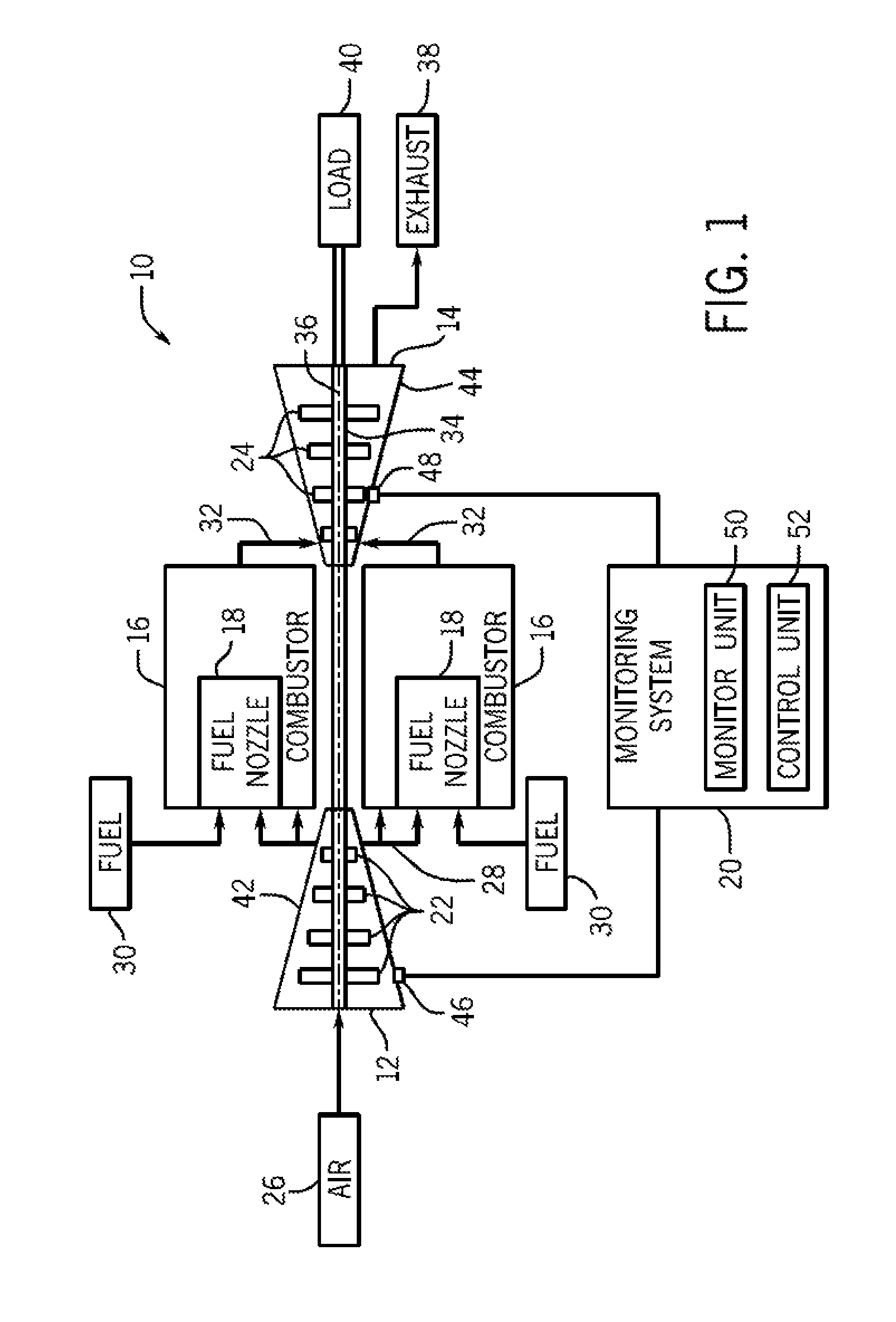 Turbomachine monitoring system and method