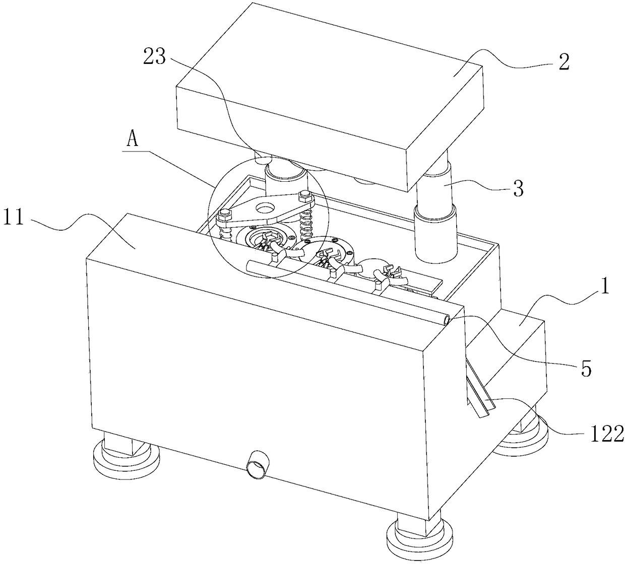 A fully automatic nut forging and forming device