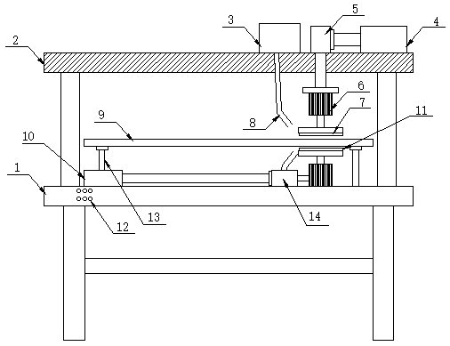 Rust removal and grinding device for steel plate
