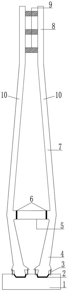 A bridge tower transverse seismic structure and its design method