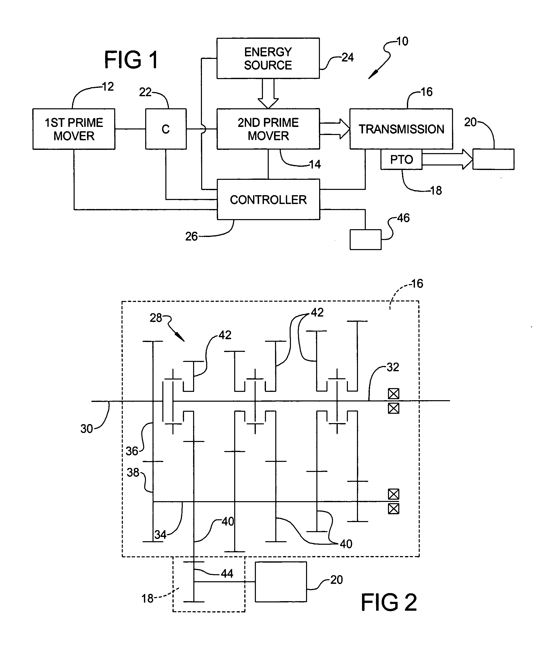 Hybrid vehicle powertrain system with power take-off driven vehicle accessory