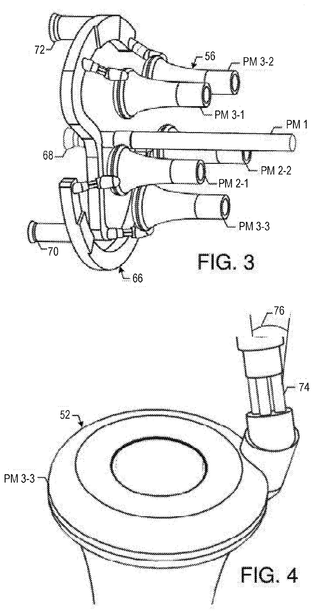 Fuel nozzle flow-device pathways