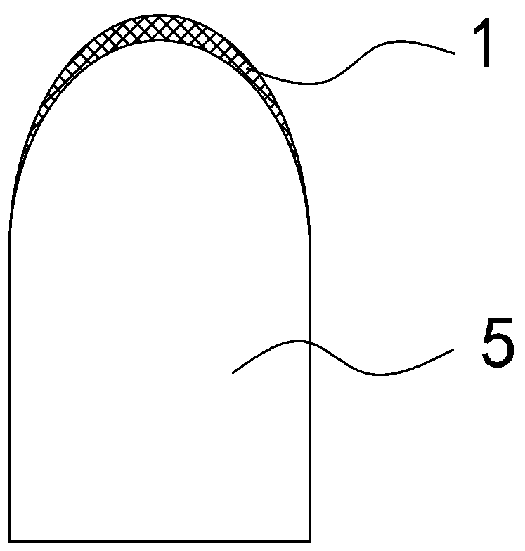 Multi-tooth-head hard alloy composite cylindrical tooth and preparation method thereof