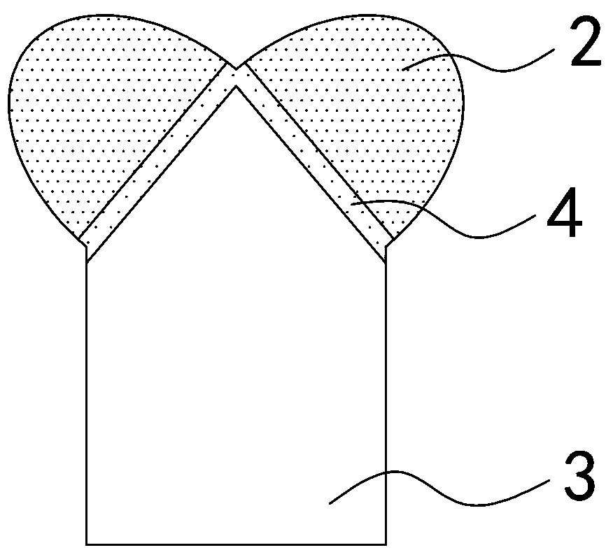 Multi-tooth-head hard alloy composite cylindrical tooth and preparation method thereof