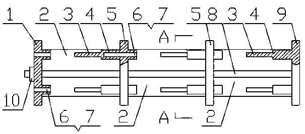 Impact energy absorbing device of diaphragm bolt type tandem porous solid elements