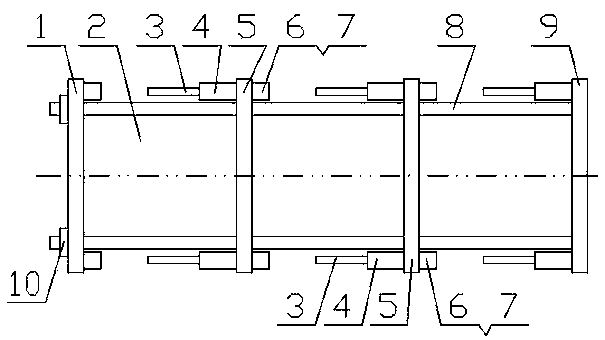 Impact energy absorbing device of diaphragm bolt type tandem porous solid elements