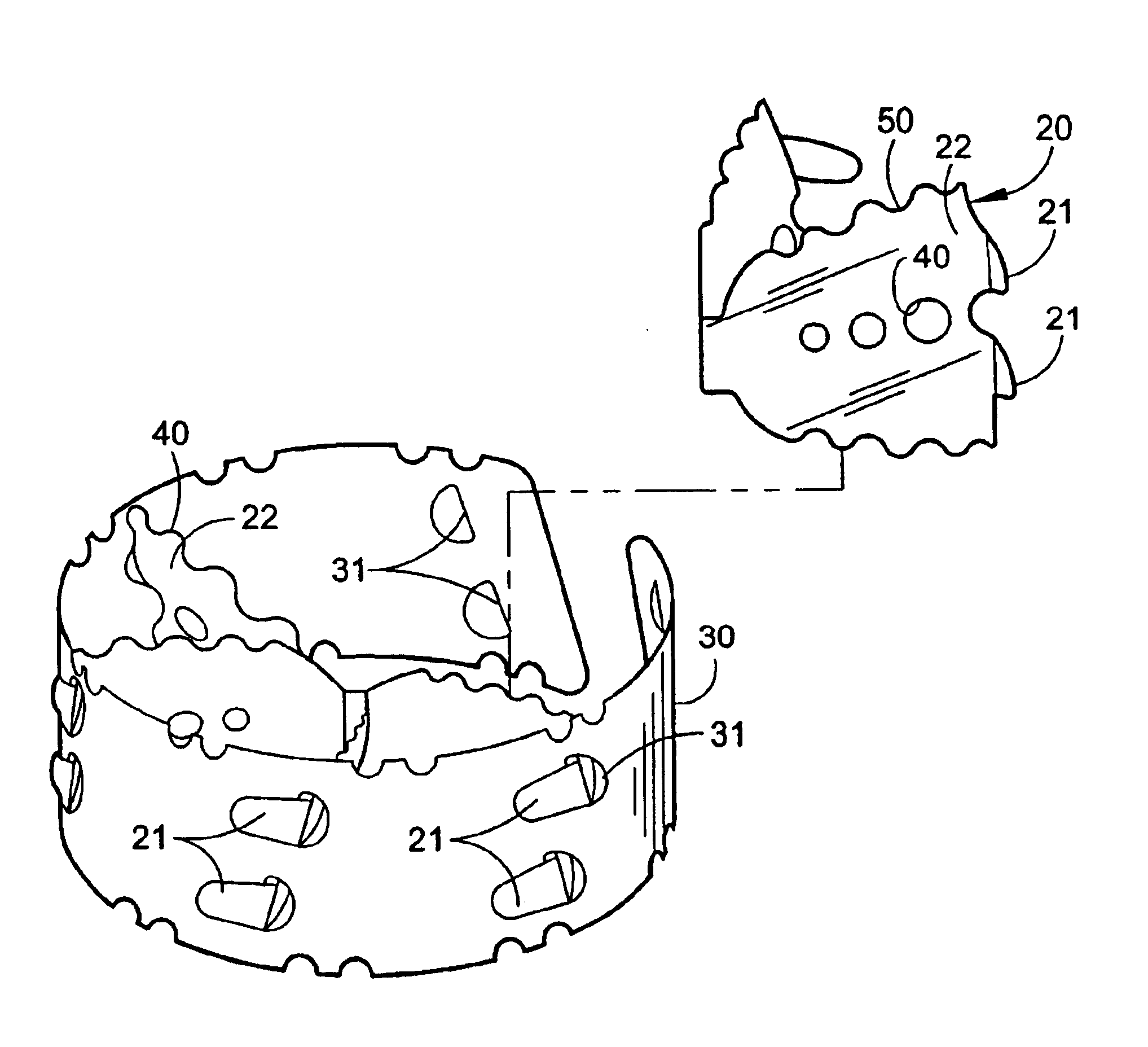 Wing structure of air swirling device for internal combustion engine