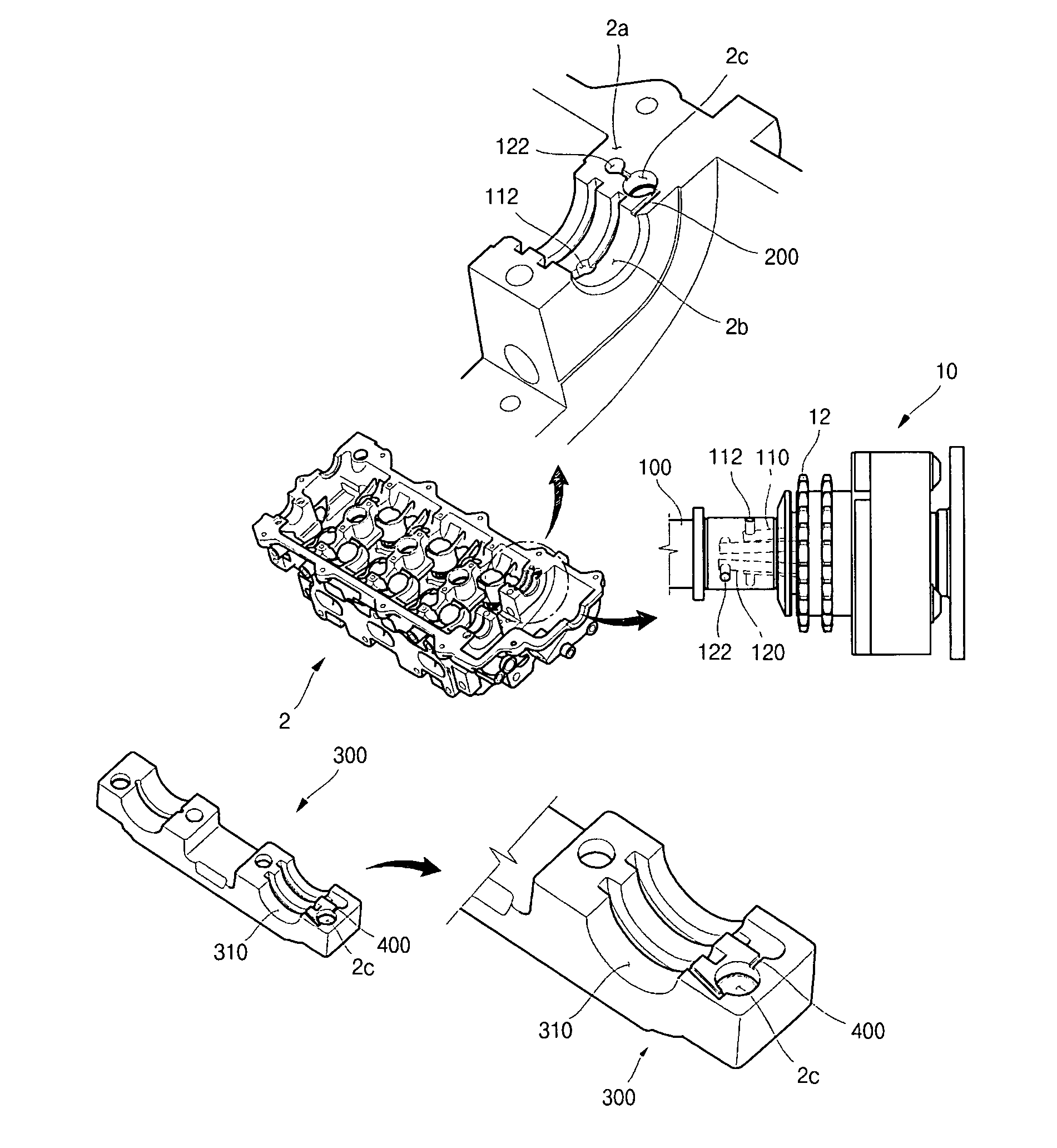 Lubrication structure of camshaft with variable valve timing