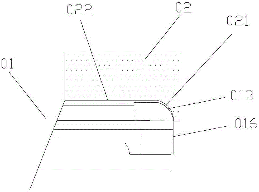 Drawing process of arc corner connecting rib of metal box shell