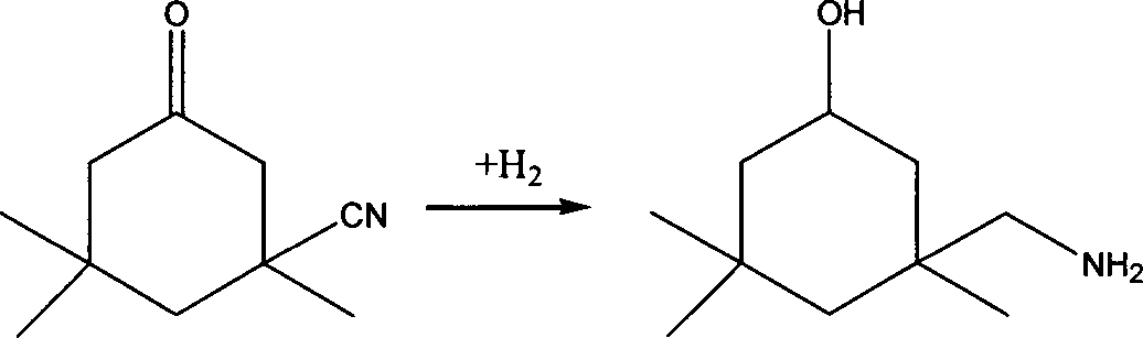 Method for preparing 3-aminomethyl-3,5,5-trimethyl cyclohexylamine