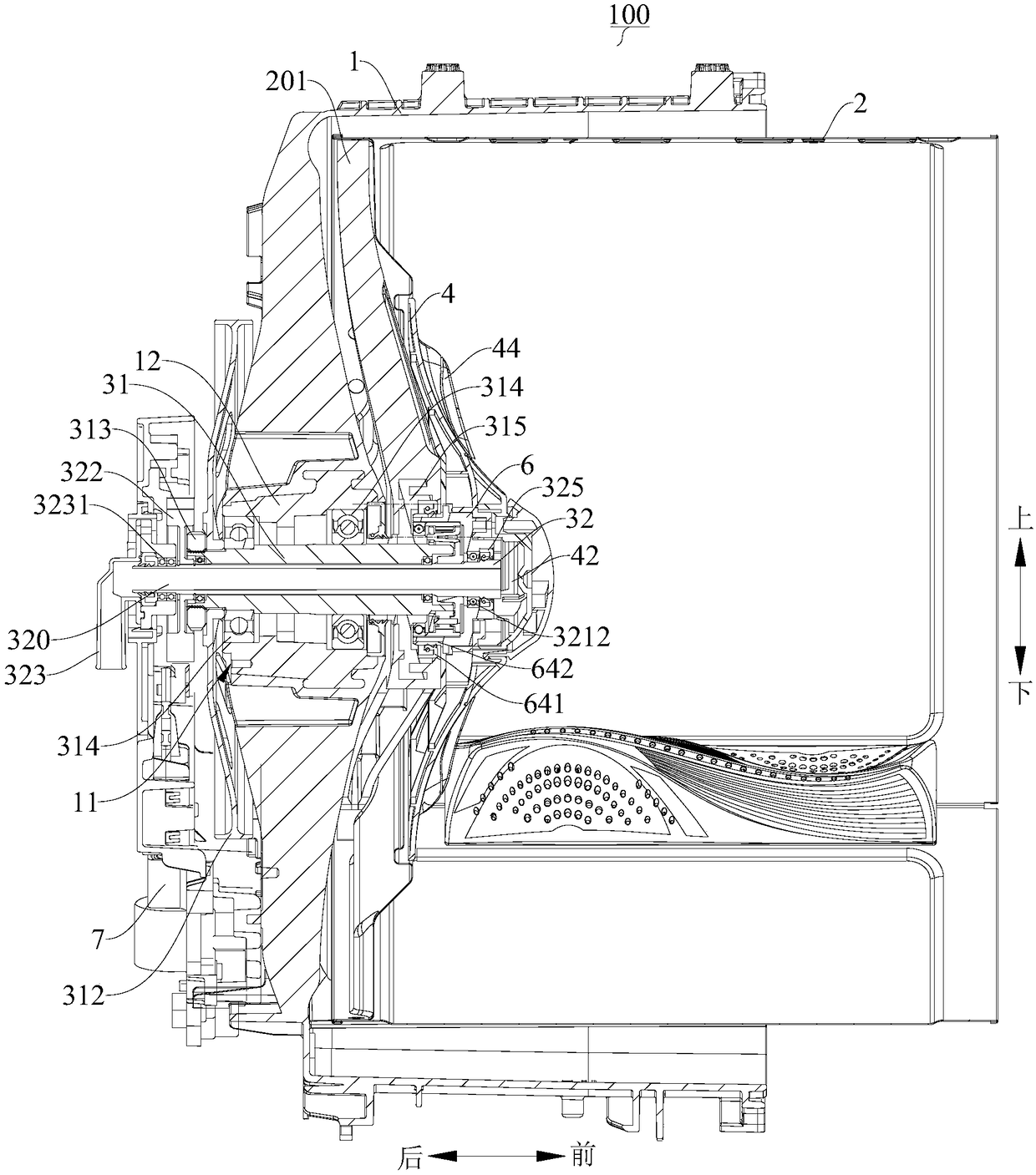 Brake for roller washing machine and roller washing machine