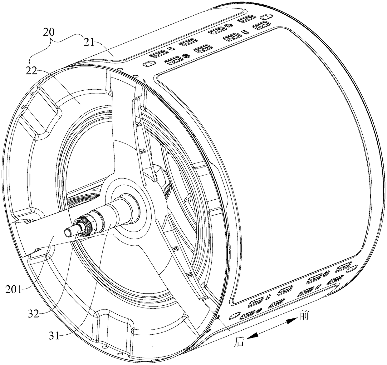 Brake for roller washing machine and roller washing machine