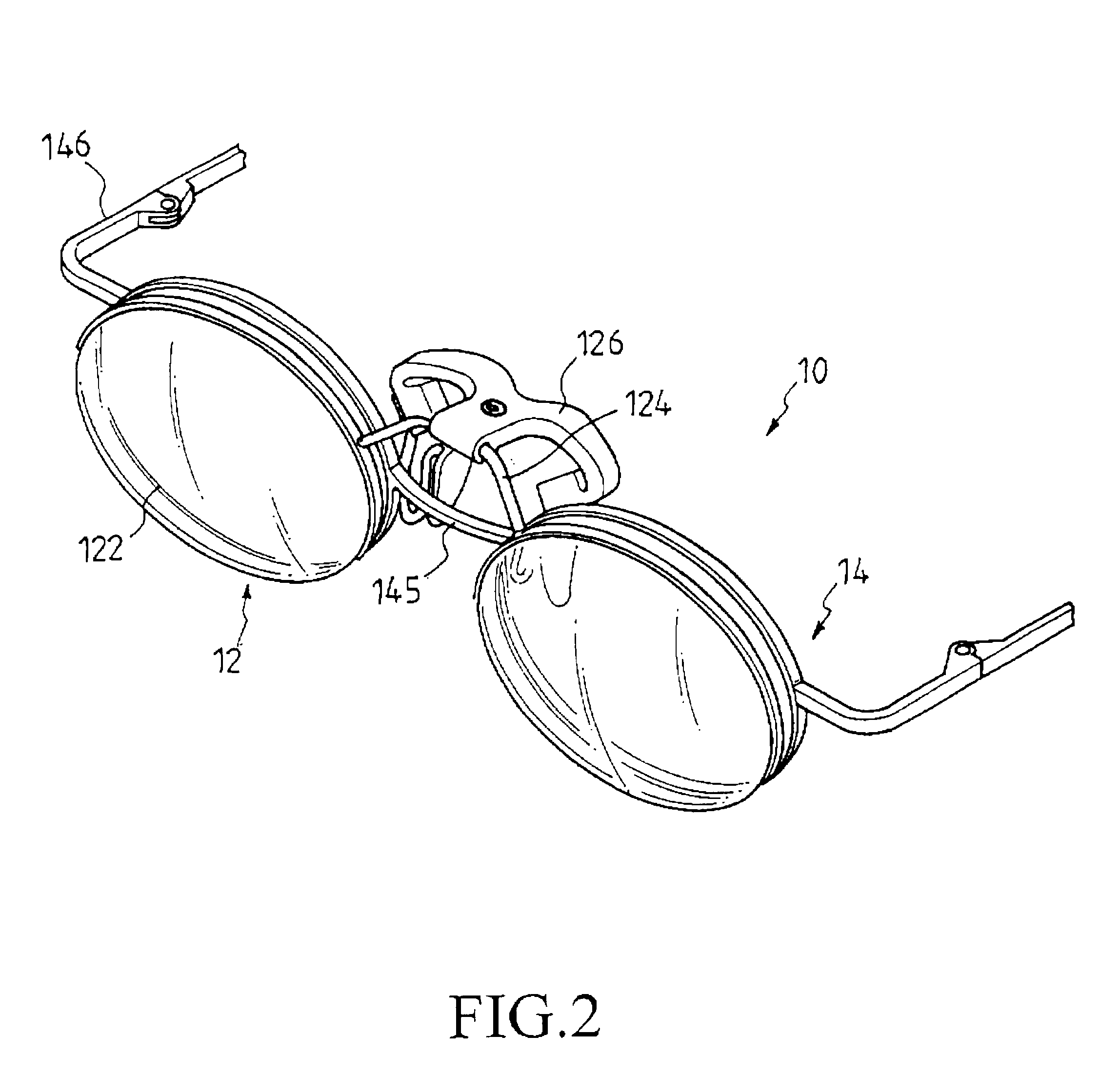 Eyewear frame with auxiliary frame having distantly arranged magnets