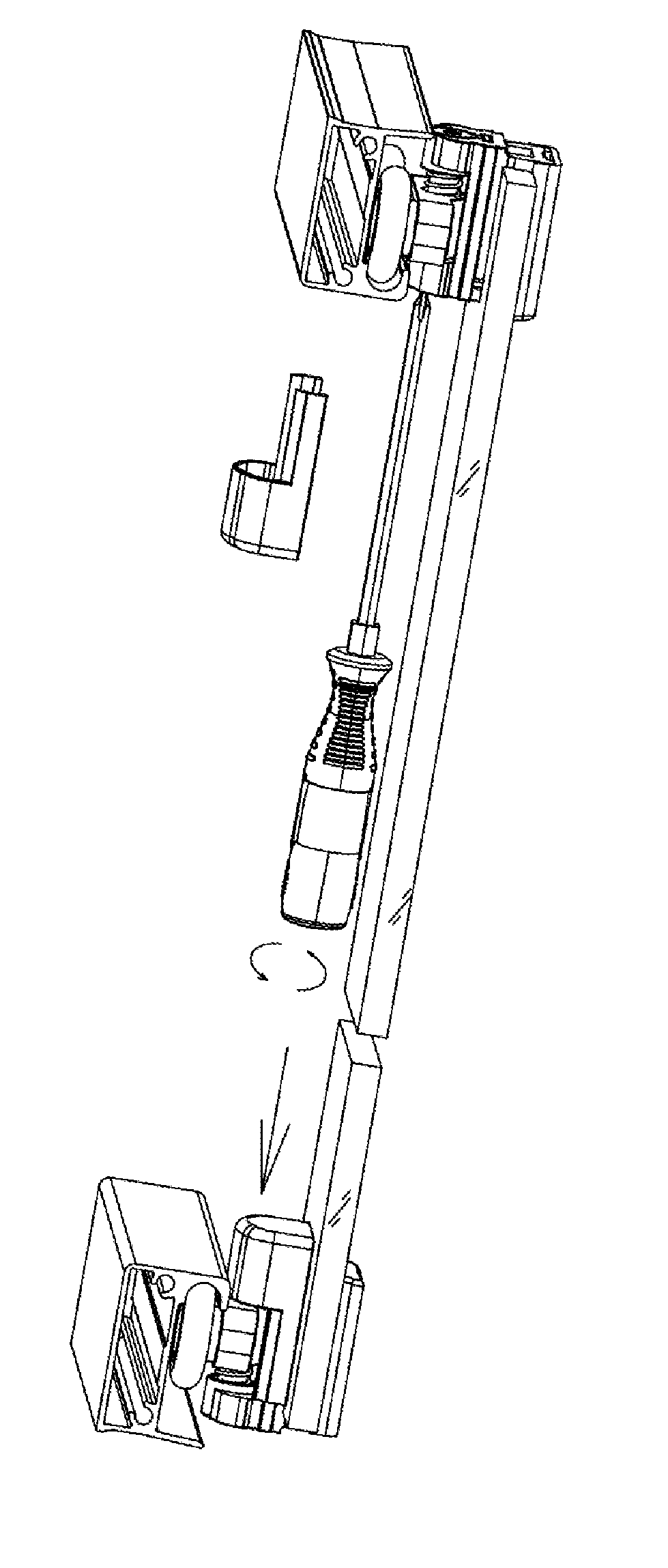 Shower door pulley device