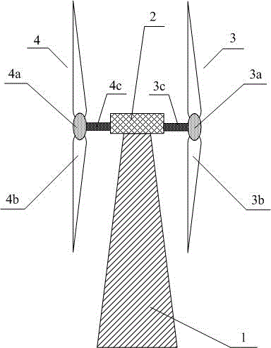 Homodromous double-wind wheel power generation device