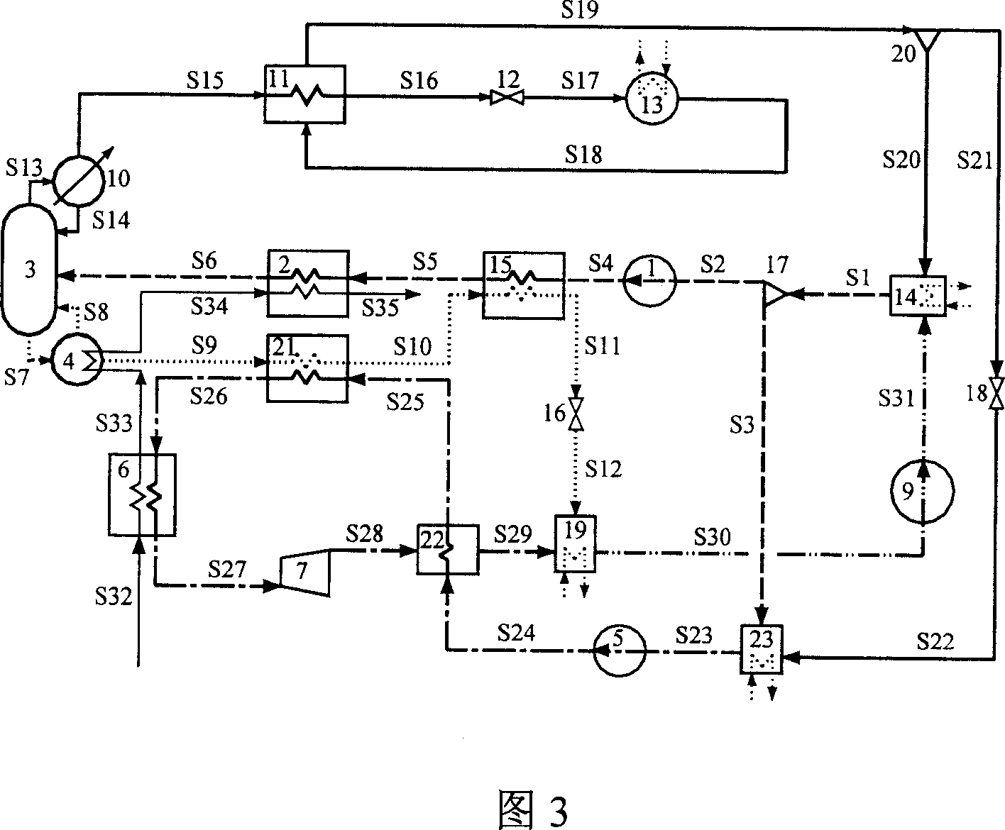 Work-cold joint supplied cross still state straight and reverse coupling heating power circulation system and method