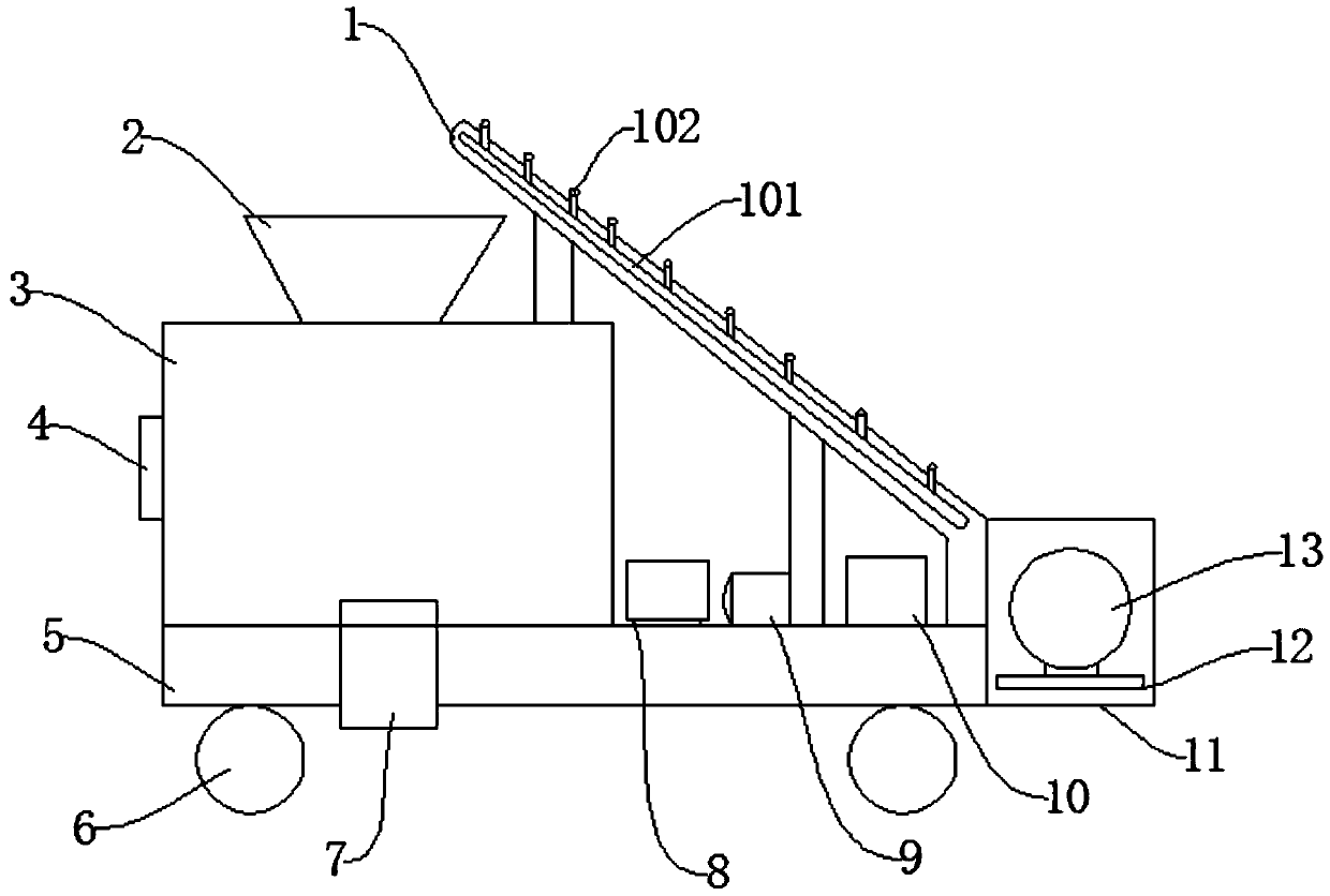 Construction waste recovery device and method