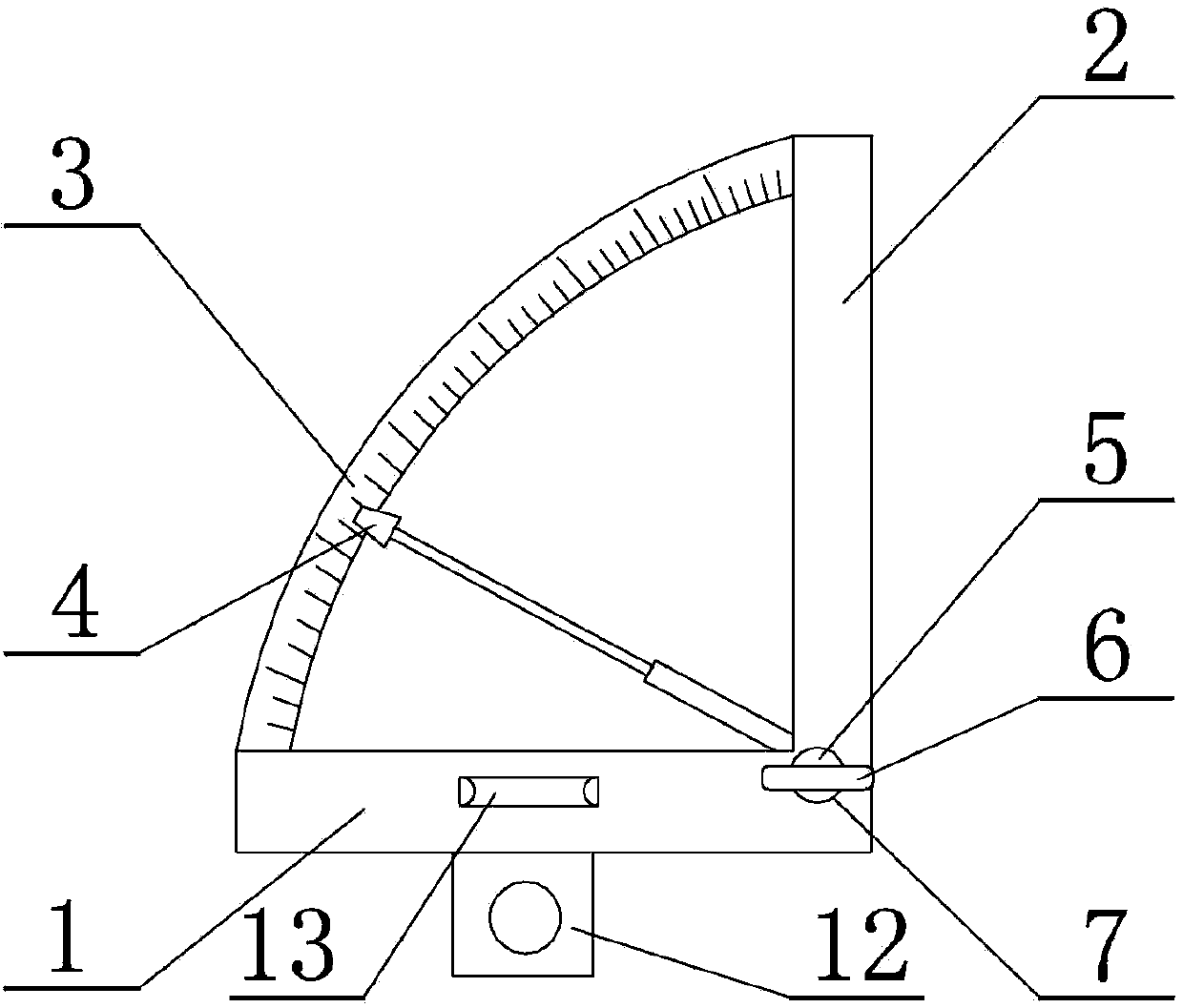 Non-contact height measuring scale