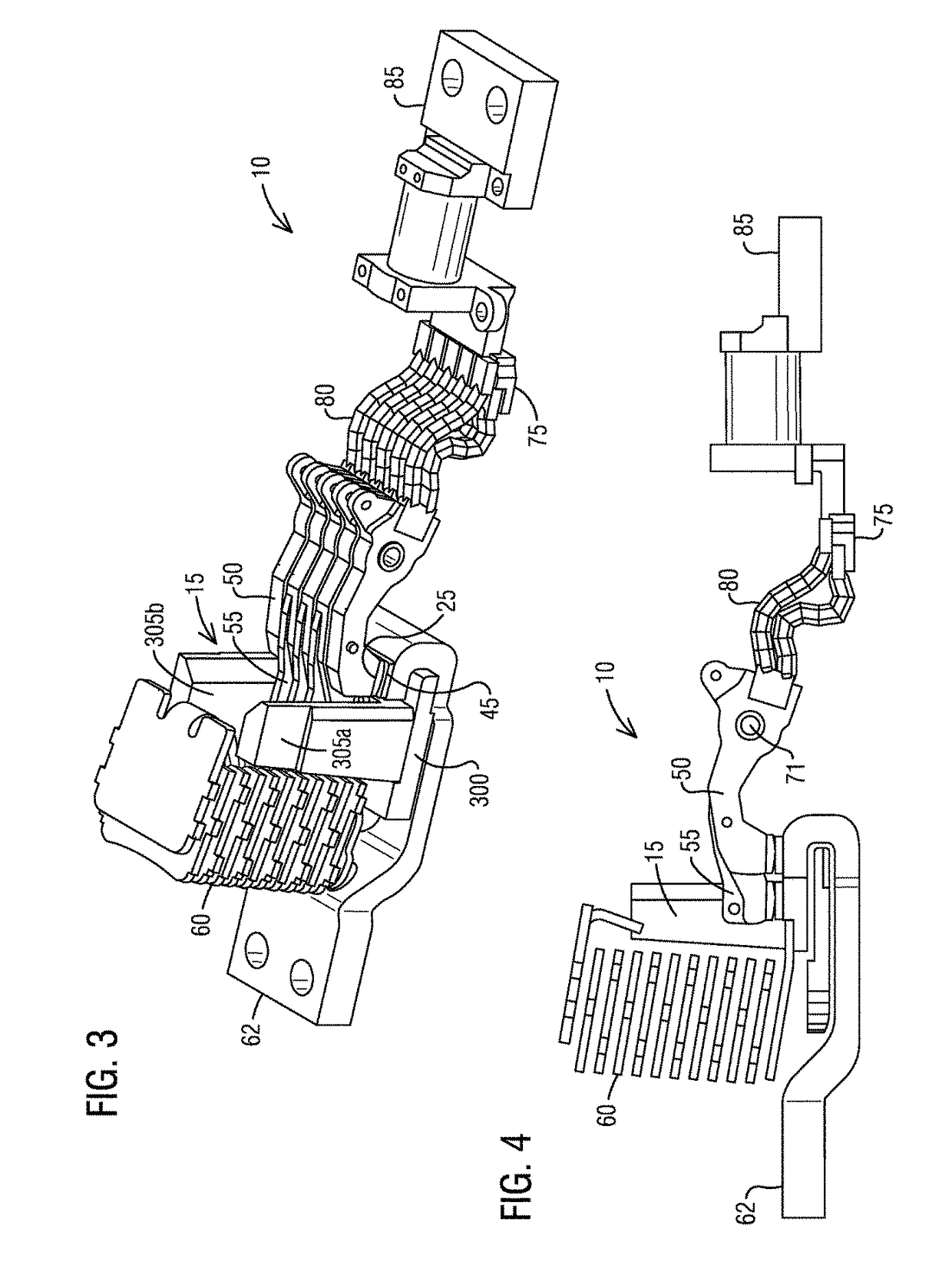 Slot motor configuration for high amperage multi-finger circuit breaker