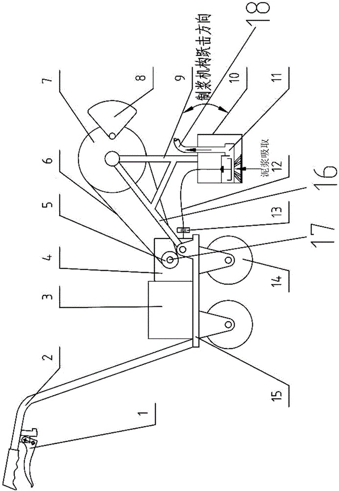 Self-propelled paddy field slurry producing machine for raising rice seedlings