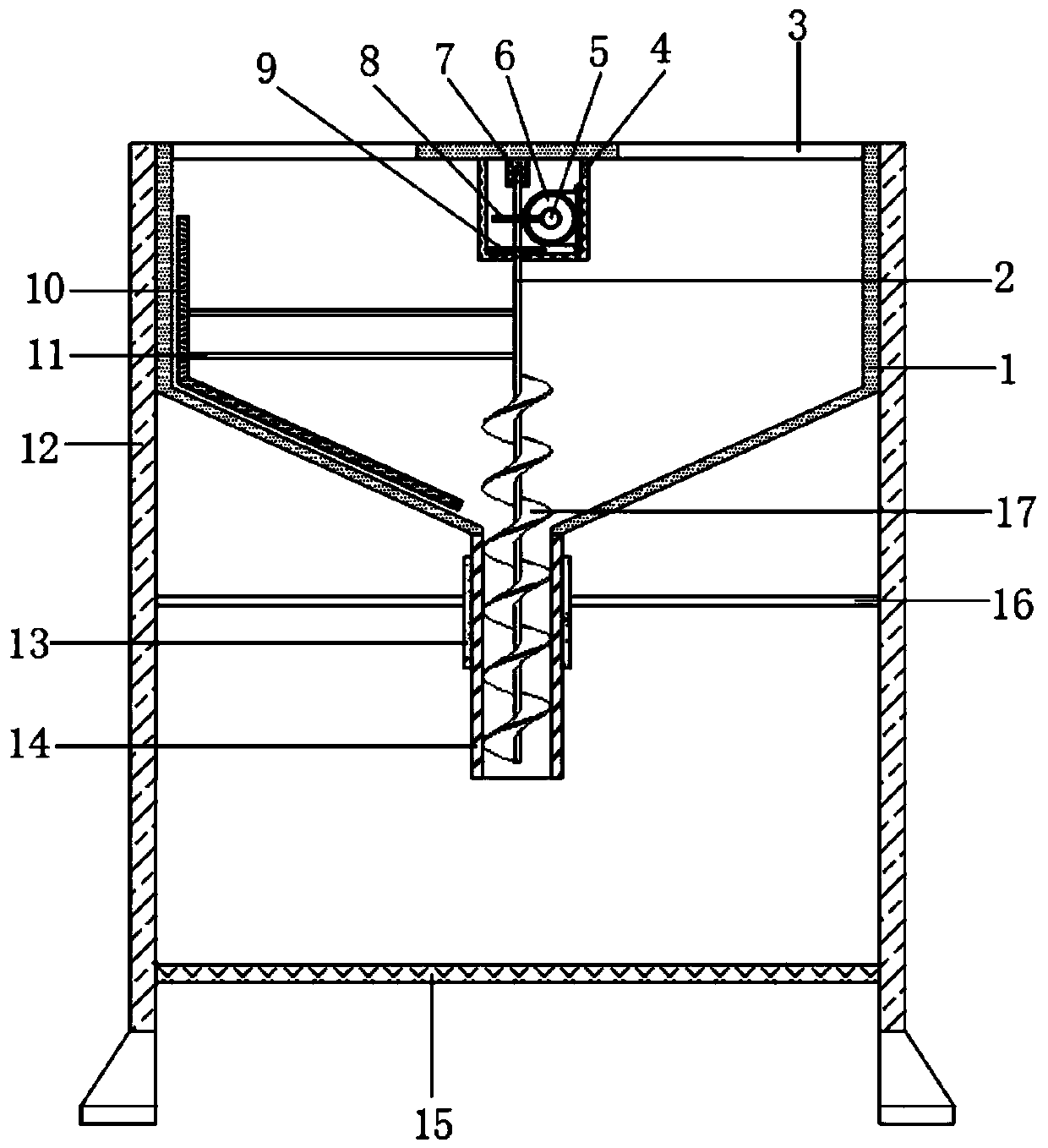 Discharging device with rice processing and weighing effects