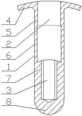 Pull riveting type tire repairing nail