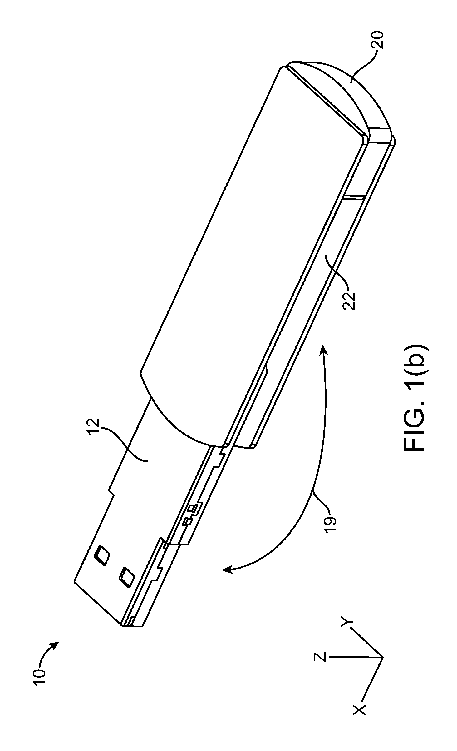 Universal serial bus (USB) flash drive housing a slim USB device and having swivel cap functionalities allowing for two locking positions