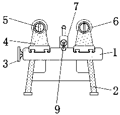 Cloth fixed-length cutting device for students majoring in garments