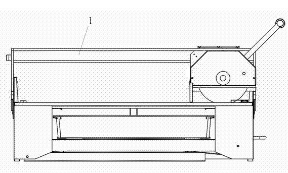 Guide rail tension mechanism of cutting machine with water tank