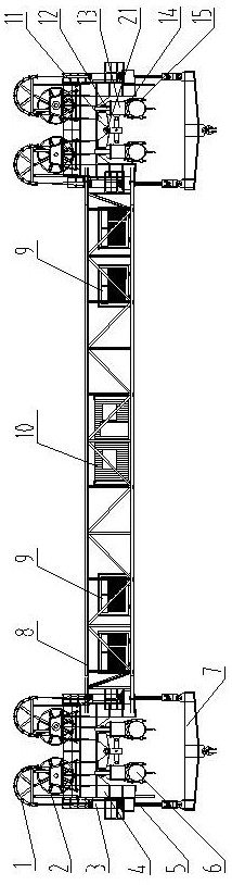 Parallel four-main-cable cable-crossing crane and using method thereof