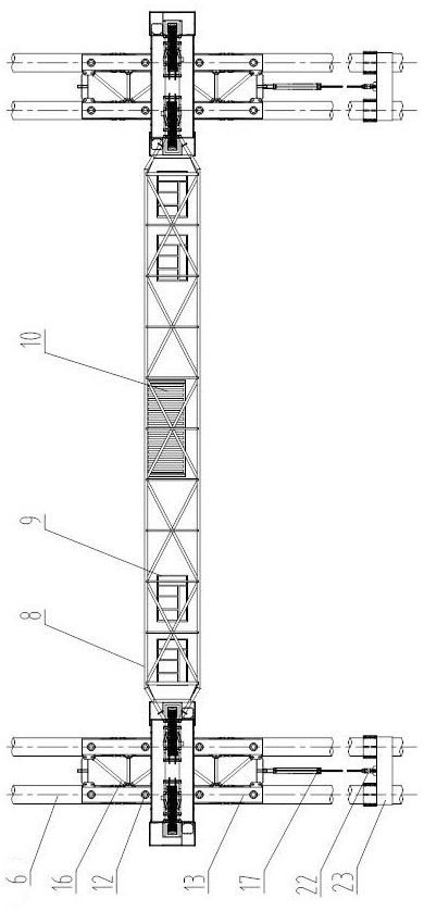 Parallel four-main-cable cable-crossing crane and using method thereof